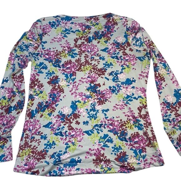 LANDS END Stretchy Floral Long Sleeve Top - Picture 7 of 8